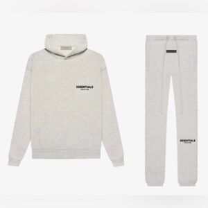 Essentials Fear Of God Light Oatmeal SET Hoodie & Sweatpants Medium Authentic ✅